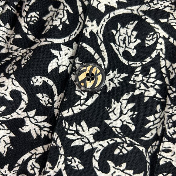 ITF Reversible Jacket Small to Medium Black White Button Front Pockets Cotton - Picture 9 of 12